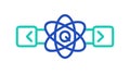 Quantum Computing Biotech Icon: Advanced Science Data Vector Design Generative AI Royalty Free Stock Photo