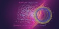 Quantum computing concept. Learning artificial intelligence infographic vector illustrations. Algorithms visualization for Royalty Free Stock Photo