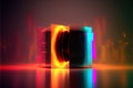 Quantum computing, conceptual illustration. Beautiful blur soft abstract light spectrum, light painting. Generative ai Royalty Free Stock Photo