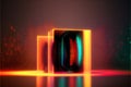 Quantum computing, conceptual illustration. Beautiful blur soft abstract light spectrum, light painting. Generative ai Royalty Free Stock Photo