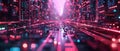 Quantum Computing Core: Big Data Analysis Portal. Concept Quantum Computing, Big Data Analysis, Royalty Free Stock Photo