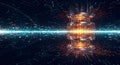 Quantum Computing Core: Futuristic Design with High-Tech Machine Learning Visuals Royalty Free Stock Photo