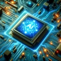 Quantum computing deep AI concept Royalty Free Stock Photo