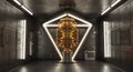 Quantum Computing A Glimpse into the Future with Golden Quantum Computer Prototype inside a Technological Room