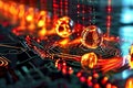 quantum computing hologram visual representation of quantum bits
