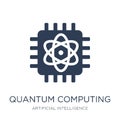 Quantum computing icon. Trendy flat vector Quantum computing ico