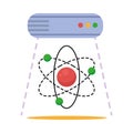 Quantum computing processor futuristic technology illustration