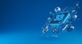 Quantum Computing Processor with Number 33 Royalty Free Stock Photo