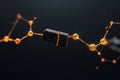 Quantum Computing System with Cyber Network Grid and Artificial Neurons: Abstract Technology Background with Global Data Royalty Free Stock Photo