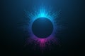 Quantum computing technology concept. Big Data Visualization. AI Generative Banner Concept In The Digital Style