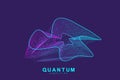 Quantum computing technology concept. Deep learning artificial intelligence. Big data algorithms visualization for Royalty Free Stock Photo