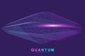 Quantum computing technology concept. Deep learning artificial intelligence. Big data algorithms visualization for Royalty Free Stock Photo