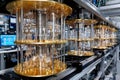 Quantum computing technology showcased in a modern laboratory setting with advanced equipment Royalty Free Stock Photo