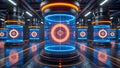 Quantum Core Energy Chambers: Futuristic Tech Showcase Royalty Free Stock Photo