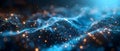 Quantum Data Streams: The Pulse of Tomorrow. Concept Futuristic Technology, Quantum Computing, Big Data Analytics, Data