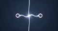 Quantum entanglement with energy spheres Royalty Free Stock Photo