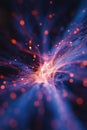 Quantum entanglement network with particle stream effects