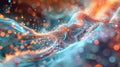 Synthetic intelligence core, glowing abstract ,Generative AI
