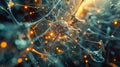 Synthetic intelligence core, glowing abstract ,Generative AI