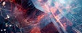 Solar sails in deep space, abstract geometric patterns ,Generative AI