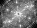 Quantum image in large hardon collider fractal black and white Royalty Free Stock Photo