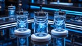 Quantum Lab Vials: Where Molecular Mysteries Meet Futuristic Design Royalty Free Stock Photo
