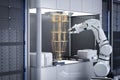 Quantum machine learning technology with robot drive quantum machine and algorithms Royalty Free Stock Photo