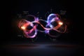 Quantum mechanics illustration of entangled particles