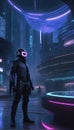 Quantum Phantasm: Cyberpunk Hacker\'s Ephemeral Ballet. Generative AI