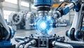 Quantum-Powered Industrial Revolution: Precision Manufacturing Unleashed Royalty Free Stock Photo