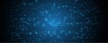 Quantum processing. Deep learning artificial intelligence. Future new technology for business or science presentation