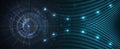 Quantum processing. Deep learning artificial intelligence. Future new technology for business or science presentation