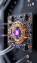 Quantum processor chip emitting energy