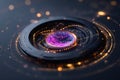 Quantum processor with glowing energy field