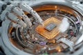 Quantum Processor Held by Robotic Hand