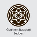 Quantum Resistant Ledger - Digital Currency Element. Royalty Free Stock Photo