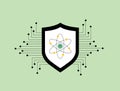 Quantum-secured digital transactions. Visual of quantum encryption safeguarding online purchases, ensuring unparalleled