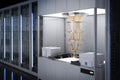 Quantum server network with quantum computer machine in server room