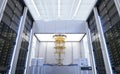 Quantum server network with quantum computer machine in server room