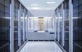 Quantum server network with quantum computer machine in server room