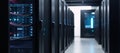 Quantum server network featuring a quantum computing device within a server room