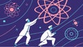Quantum superposition symbol. Physics concept, quantum mechanics vector design Generative AI