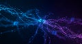 Quantum Synapse Web - Luminous Neural Network with Cosmic Data Nodes AI-Generated Royalty Free Stock Photo