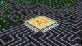 Quantum technologies processor AI Future technology Artificial intelligence computer intro 3d