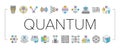 quantum technology data science icons set vector Royalty Free Stock Photo