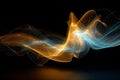 Quantum wavefunction visualized as abstract flowing energy. By generative Ai Royalty Free Stock Photo