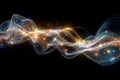 Quantum wavefunction visualized as abstract flowing energy. By generative Ai Royalty Free Stock Photo