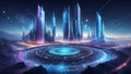 QuantumQuotient Horizon: Mapping Tomorrow\'s Data. AI generate