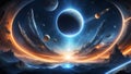 QuantumQuotient Quest: DataEclipse\'s Tomorrow Voyage. AI generate