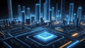 QuantumQuotient Vision: Tomorrow\'s Data Symphony. AI generate